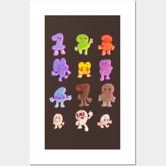 BFB All Numbers Algebraliens Pack Wall Art by MsBonnie